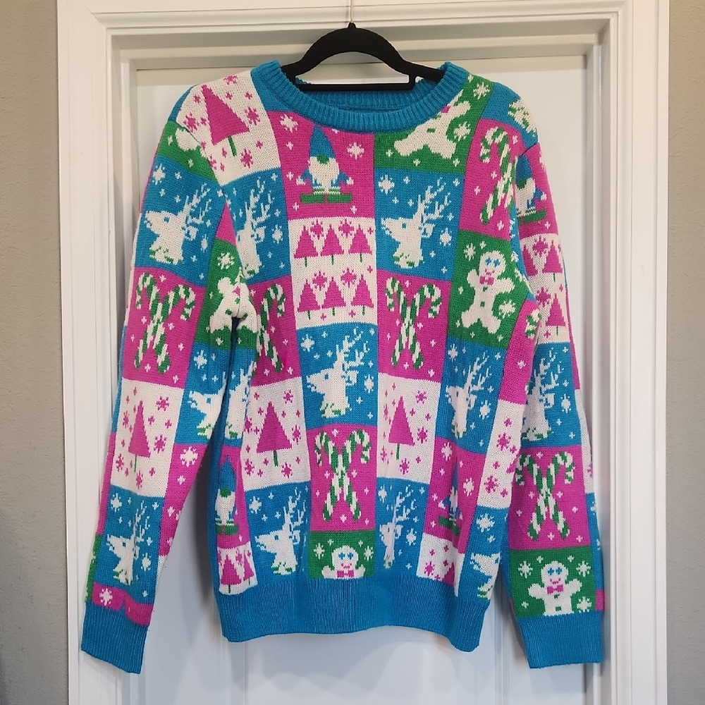 Christmas Sweater / Festive Patchwork Sweater